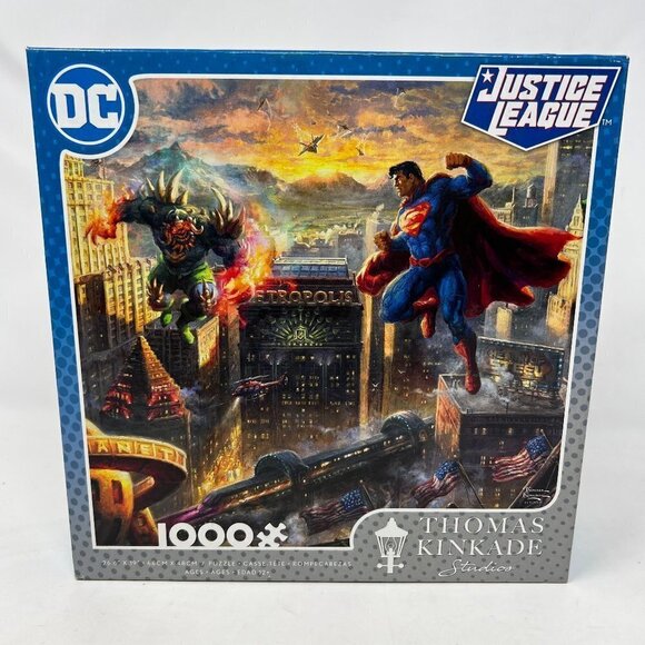 Thomas Kinkade Superman Puzzle 1000 pieces‎ Justice League Man of Steel - Picture 1 of 10